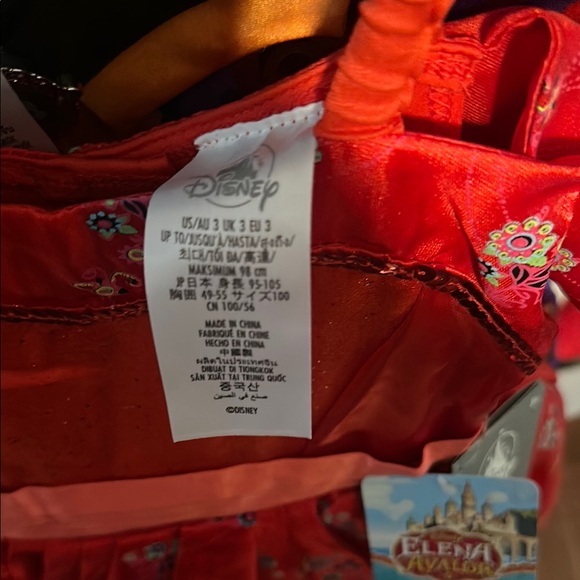 Disney Elena Avalor Red Floral Princess dress girls Kids Costume - Picture 3 of 4